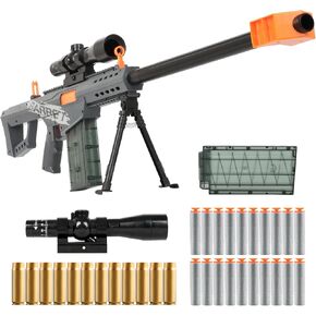 Realistic Toy Foam Blaster Gun, Shooting Game with Scope Sniper Rifle, Cool Stuff for Boys Age 8+ 9 10 11 12 Year Old Birthday