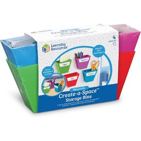 Learning Resources Magnetic Create-a-Space Storage Boxes (Set of 4)