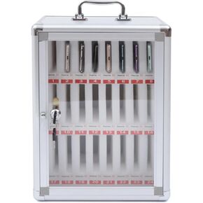 Cell Phone Holder Classroom Aluminum Alloy Cell Phone Locker 48 Slots Cabinet Wall Mounted Phone Lock Box Suitable for Classroom, Meeting Room, Gym, Factory (48 Slots)