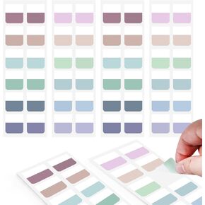 Sticky Index Tabs, Transparent Sticky for Notes Tabs,Colorful Page Markers for Notebooks,Writable and Repositionable Tabs, 240 Pcs,12 Colors(1.4inch)