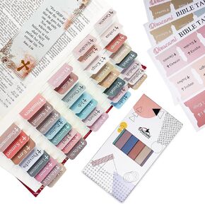 DIRACAMI, 75 Bible Tabs for Women & Men, and 1 Highlighter Set, Bible Study Supplies, Laminated Bible Tabs, Bible Tabs for Kids, Bible Index Tabs, Bible Tabs for Easy Navigation, Boho Theme.