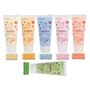 4 Colors (50ml Each) Cream Glue for DIY Crafts, 4 Pcs Decoden Cream DIY Phone Case Kit with 4 Plastic Decorating Mouth, Perfect for Handmade Crafts and Decorations (4 Colors)