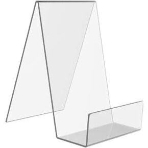 Lasenersm Acrylic Book Stand Tablet Holder Easel for Displaying Books, Pictures, Music Sheets, etc. (Transparent)