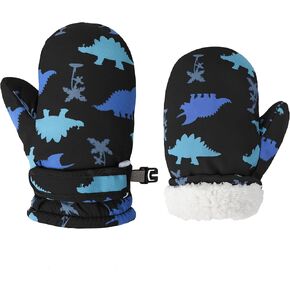 Fynnsure Toddler Mittens Lined Fleece Snow Gloves for Boys Girls Kids Winter Ski Gloves Baby Mittens