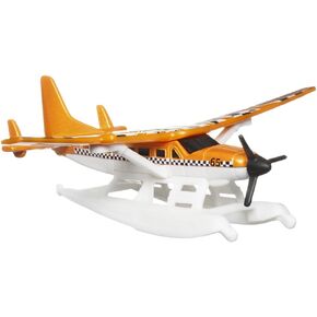 Matchbox Collectible Die-Cast Metal Sky Busters ~ Inspired by Cessna Caravan - HVM45 ~ Orange, Black White and Black Airplane ~ Island Taxi ~ Includes Playmat