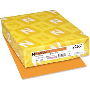 Neenah Paper 22651 Color Paper, 24lb, 8 1/2 x 11, Cosmic Orange, 500 Sheets