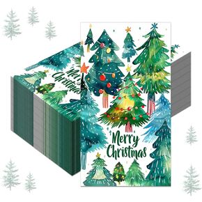 Christmas Tree Guest Napkins Christmas Paper Napkins Disposable Christmas Guest Napkins Decorative Hand Napkin Xmas Lunch Dinner Decorative for Xmas Winter Holiday Table Decor, 40Pcs, 4.5x8 Inch in Kuwait