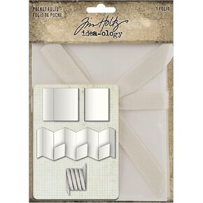 Tim Holtz Idea-ology Tim Holtz Iddeaology Pocket Folio, Cream