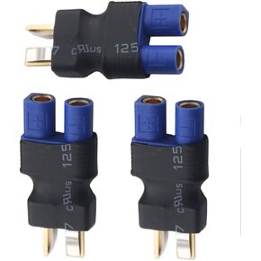 3PCS Deans Style T Male Plug to EC3 Female Connector Plug Adapter for RC FPV Drone Car Lipo NiMH Battery Charger ESC