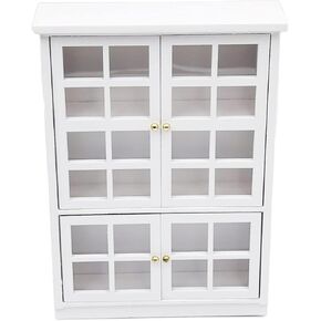 Dollhouse Decoration Accessories,1:12 Dollhouse Furniture Miniature Bookshelf Cabinet Living Room Kid Pretend Toy