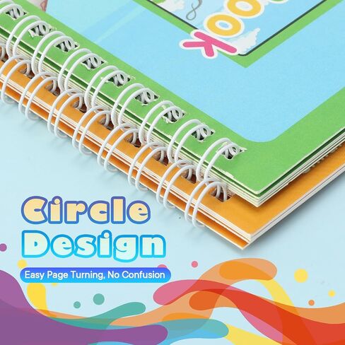 5 Pack Reusable Water Coloring Books for Toddlers, Mess Free Coloring for Toddlers, Paint with Water Books for Toddlers Educational Learning，Travel Toys Gift for Toddlers in Saudi Arabia