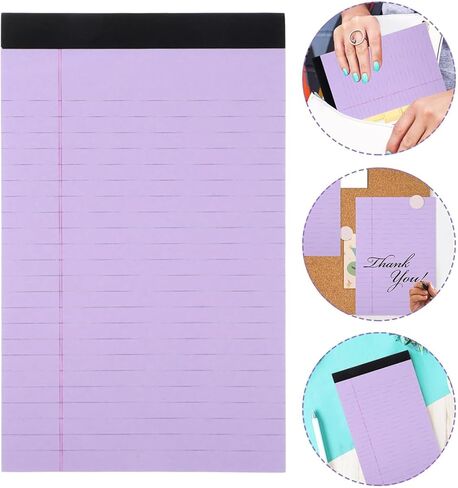 AALGO 4 Pack Colored Legal Pads, Small Notepads,Paper Pads,50 Sheets Per Writing Pad,Memo Pads,Legal Pads 5x8 with 2 Pens for Students,Teachers,Businesses Etc in Kuwait