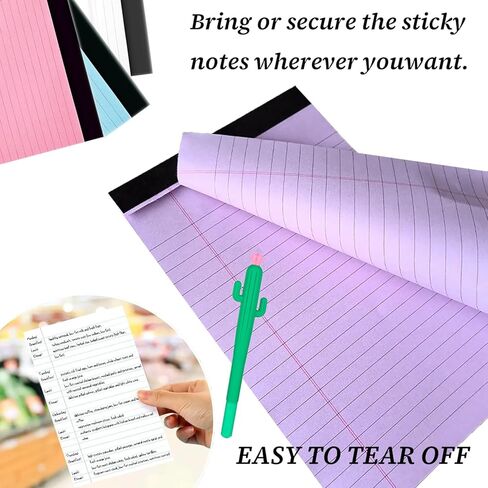 AALGO 4 Pack Colored Legal Pads, Small Notepads,Paper Pads,50 Sheets Per Writing Pad,Memo Pads,Legal Pads 5x8 with 2 Pens for Students,Teachers,Businesses Etc in Kuwait