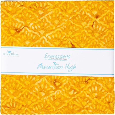 التعبيرات Batiks Mountain High 10 "مكدس 42 10 بوصة طبقة مربعة كعكة رايلي بليك 10-MH-42 in Saudi Arabia
