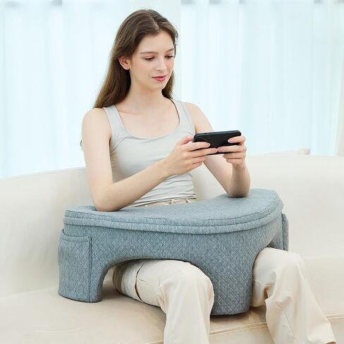 Pillow for Reading & Gaming,Arm Rest Tripod Pillow for Adults Studing,Working,Playing Steam Switch in Bed Sofa Floor,Memory Foam Pillow with Side Pockets & Large Leg Space,Friendly to All Body Types in Saudi Arabia