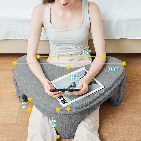 Pillow for Reading & Gaming,Arm Rest Tripod Pillow for Adults Studing,Working,Playing Steam Switch in Bed Sofa Floor,Memory Foam Pillow with Side Pockets & Large Leg Space,Friendly to All Body Types in Saudi Arabia