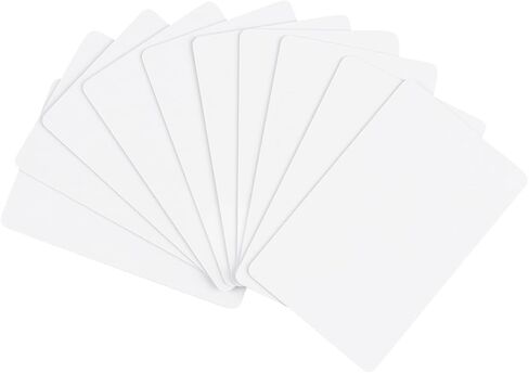 10 Pack T5577 Smart Cards, Printable T5577 Chip Card, CR80 30 Mil Graphic Quality White Plastic Chip Cards for Photo ID Badge Printers in Saudi Arabia