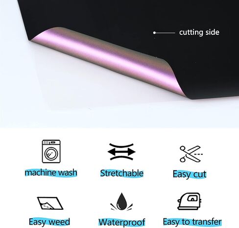 guangyintong Glitter Heat Transfer Vinyl White Glitter HTV Rolls, 12" x 8ft in Saudi Arabia