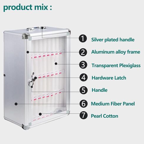 Cell Phone Holder Classroom Aluminum Alloy Cell Phone Locker 48 Slots Cabinet Wall Mounted Phone Lock Box Suitable for Classroom, Meeting Room, Gym, Factory (48 Slots) in Saudi Arabia