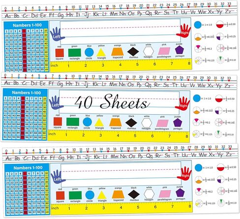 Name Tags for Classroom,40pcs Desk Nameplates,Waterproof Multipurpose Manuscript Students Name Plates for desks Classroom with Multiplication,Fractions and Percentages Table(Wood Brush Style) in Saudi Arabia