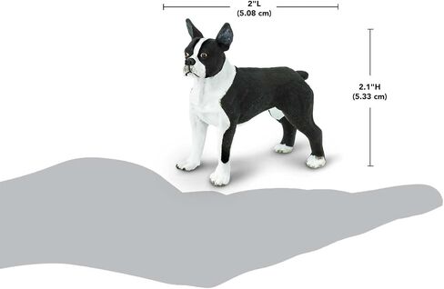 Safari Ltd. Boston Terrier Figurine - Lifelike 2.5" Model Figure - Educational Toy for Boys, Girls, and Kids Ages 3+ in Saudi Arabia