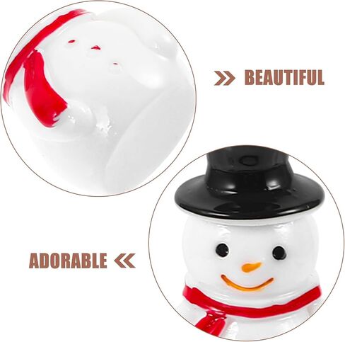 MAGICLULU Mini Snowman Figurines 20pcs Mini Snowman Figurines Resin Snowman Fairy Garden Dollhouse for Xmas Party Supplies Christmas Snowman Figurines in Saudi Arabia
