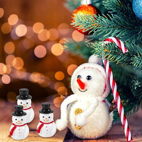 MAGICLULU Mini Snowman Figurines 20pcs Mini Snowman Figurines Resin Snowman Fairy Garden Dollhouse for Xmas Party Supplies Christmas Snowman Figurines in Saudi Arabia