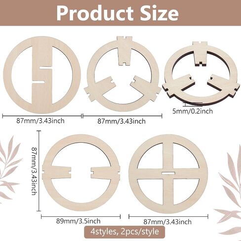 BENECREAT 8pcs Burlywood Wick Centering Tool, Round Wood Candle Wicks Centering Devices Wooden Wick Stabilizer Holder for Candle DIY Making, Cotton Wick Holder in Saudi Arabia