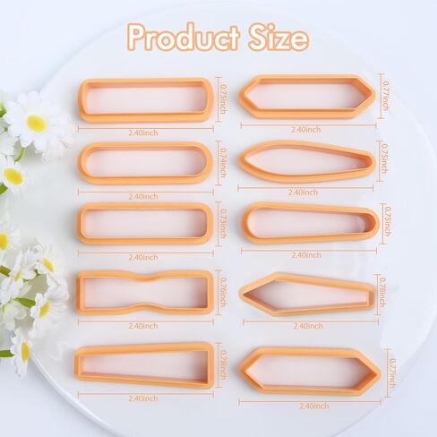 Puocaon Petal Polymer Clay Cutters - Mini Flower Petal Clay Cutters for Polymer Clay Jewelry, Set of 8 Clay Jewelry Cutters, Micro Flower Clay Cutter Set, 3D Flower Cutters for Polymer Clay Earrings in Saudi Arabia