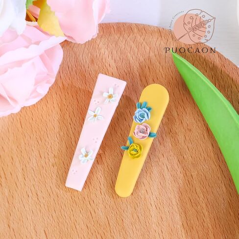 Puocaon Petal Polymer Clay Cutters - Mini Flower Petal Clay Cutters for Polymer Clay Jewelry, Set of 8 Clay Jewelry Cutters, Micro Flower Clay Cutter Set, 3D Flower Cutters for Polymer Clay Earrings in Saudi Arabia