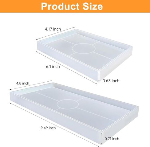 2 PCS Silicone Coaster Molds,Rectangle Resin Molds,Durable Silicone Coaster Molds,Epoxy Resin Concrete for DIY Jewelry Trinket Dish, Rolling Tray, Gifts, Home Decor Crafts in Saudi Arabia