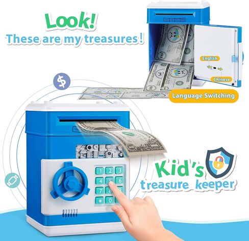 حصالة العاب للبنات بعمر 8 و9 و10 سنوات، هدايا عيد الميلاد للكريسماس للاطفال 8-12 سنة، حصالة نقود ارجوانية للبنات من سن 6-8-10 سنوات، حصالة نقود ايه تي ام لاغراض الفتيات المراهقات بعمر 7-8-12 سنة in Kuwait