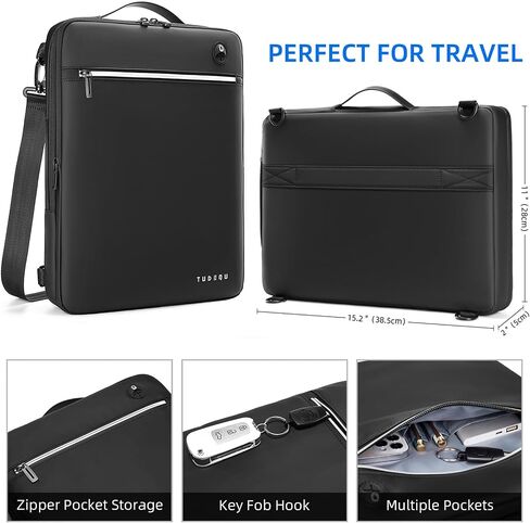 TUDEQU Laptop Bag 15.6 Inch Laptop Carrying Case,Water Resistant Slim Computer Bag Briefcase with Shoulder Strap for WomenMen in Saudi Arabia