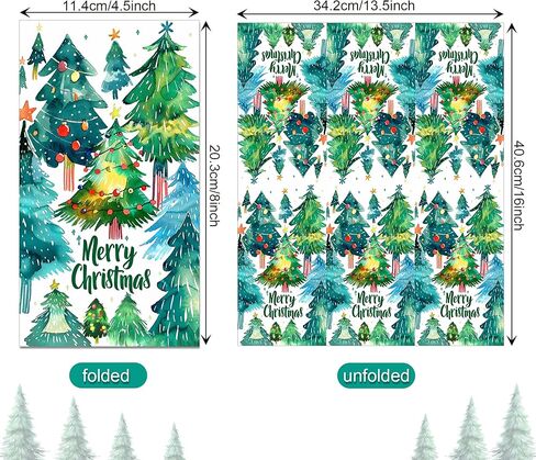 Christmas Tree Guest Napkins Christmas Paper Napkins Disposable Christmas Guest Napkins Decorative Hand Napkin Xmas Lunch Dinner Decorative for Xmas Winter Holiday Table Decor, 40Pcs, 4.5x8 Inch in Kuwait