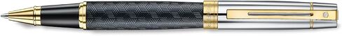 Sheaffer 300 Rollerball Pen| E9347 Engraved Matt Black Barrel and Shiny Chrome Cap with PVD Gold Trims | Premium Rollerball Pen in Saudi Arabia