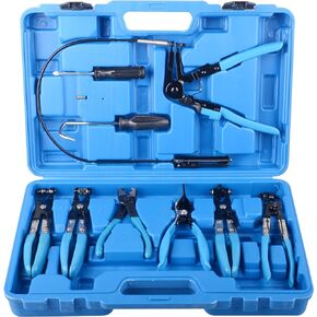9pcs Automotive Wire Long Reach Hose Clamp Pliers Set For Fuel Oil Water Hose