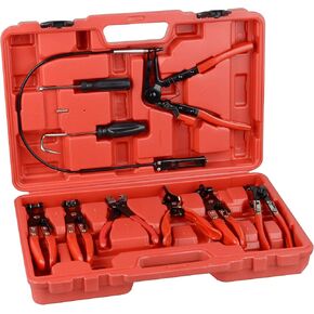 9pcs Automotive Wire Long Reach Hose Clamp Pliers Set For Fuel Oil Water Hose