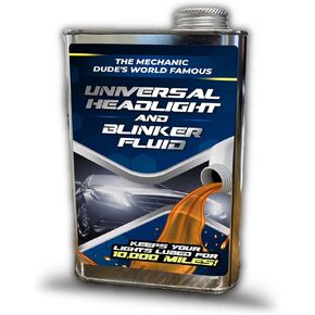 Universal Headlight and Blinker Fluid - Keeps Your Lights Lubed for 10,000 Miles - Gag Gift for Men - Prank Gift for Wife - Funny Gifts for Women - Empty Tin to Cause Confusion - Prank Gift Box