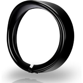 Headlight Trim Ring 7inch Black Visor Type Motorcycle Trim Ring Compatible with Harley Softail Road King Electra Glide