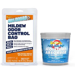 STAR BRITE NosGuard SG Mildew Odor Control Bag - Fast Release System - Ideal for Seasonal Homes & Cabins + Boat, RV & Vehicles Coming Out of Storage - Permanently Remove Odor in 4-6 Hours 10g (89970)