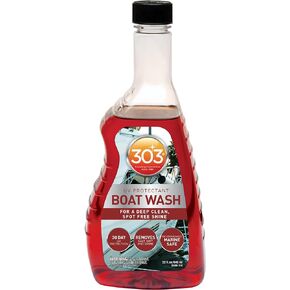 303 Products Marine Boat Wash with UV Protectant - For A Deep Clean, Spot Free Shine - 30 Day UV Protection - Removes Salt, Dirt, And Grime - Marine Safe, 32 fl. oz. (30586)