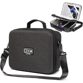 Luxtude Large Electronics Organizer, 11’’ Hard Case for Mac Mini, Shockproof EVA Tech Bag, Travel Cable Organizer Bag with Shoulder Strap, Large Carrying Case for iPad(Up to 11’’), Mouse, Charger