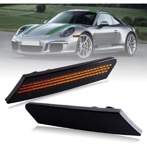 Nrgedzam أضواء LED للعلامات الجانبية مصباح متسلسل ديناميكي عدسة مدخنة متوافقة مع 1997-2004 بورش 911 996 986 in Kuwait
