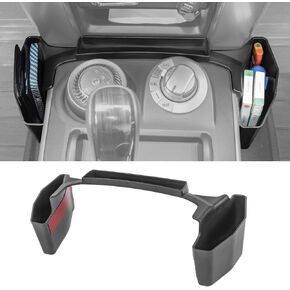 2PCS Center Console Organizer Tray Compatible with Toyota 4Runner 2010-2019 2020 2021 2022 2023 2024 Double Layer Armrest Storage Box with Coin Holder ABS Material Insert Accessories