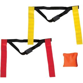 Franklin Sports Flag Football Set - 8 Player Flag Football Belts for Adult + Youth - Adjustable Belts + Field Marker Included - 4 v 4 Set