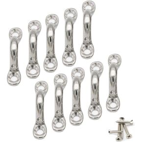 Tebery 10 Pack 3/4-Inch Stainless Steel Boat Top Pad Eye with Screws, Tie Down Kayak Deck Loops Eye Straps for Kayak Canoe Rigging