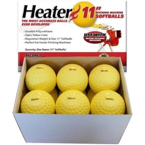 Heater Sports 11 Inch Pitching Machine Softballs by the Dozen
