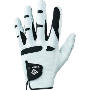 New & Improved 2X Long Lasting Bionic StableGrip Golf Glove - Patented Stable Grip Genuine Cabretta Leather, Designed by Orthopedic Surgeon!