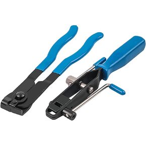 CV Joint Boot Clamp Pliers with 20 Crimp Bands and Latex Gloves – Essential Automotive Tool Kit with CV Boot Clamp Tool – Ear Clamp Pliers for CV Boot, CV Axle Clamp Tool, Suitable for Most Cars