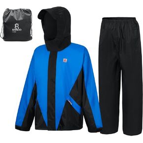 RANDO Rain Suits For Men Waterproof | Rain Gear For Men | Motorcycle Rain Gear - Reflective 3 Pieces GEM